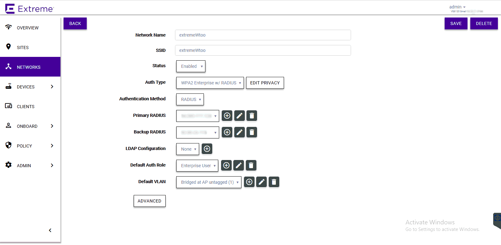 Monitor ExtremeCloud IQ - Site Engine Server Health