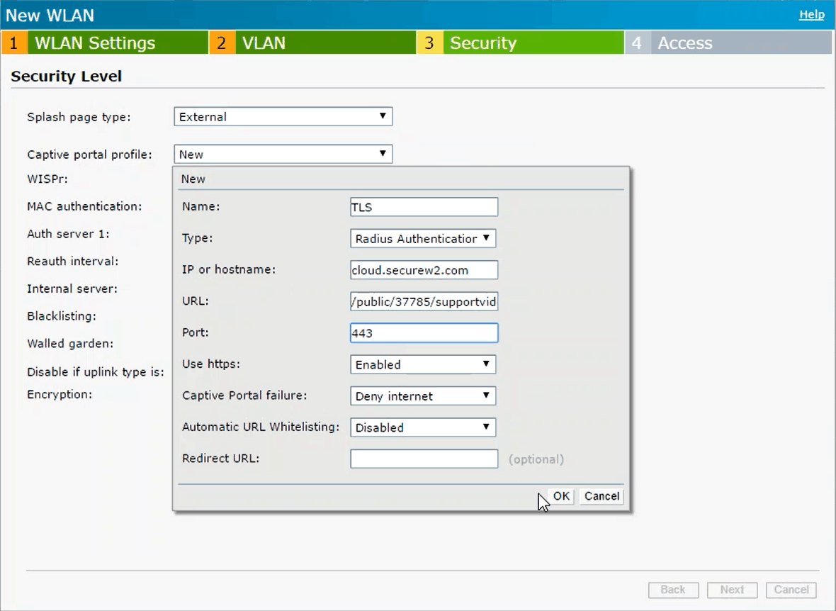 Connecting the SecureW2 RADIUS with the Onboarding SSID