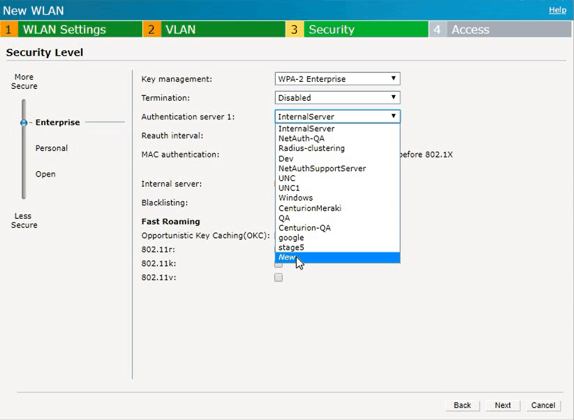 Configuring the Secure SSID